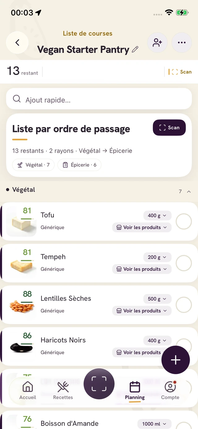 Écran de l’app Forkin : Achetez-le