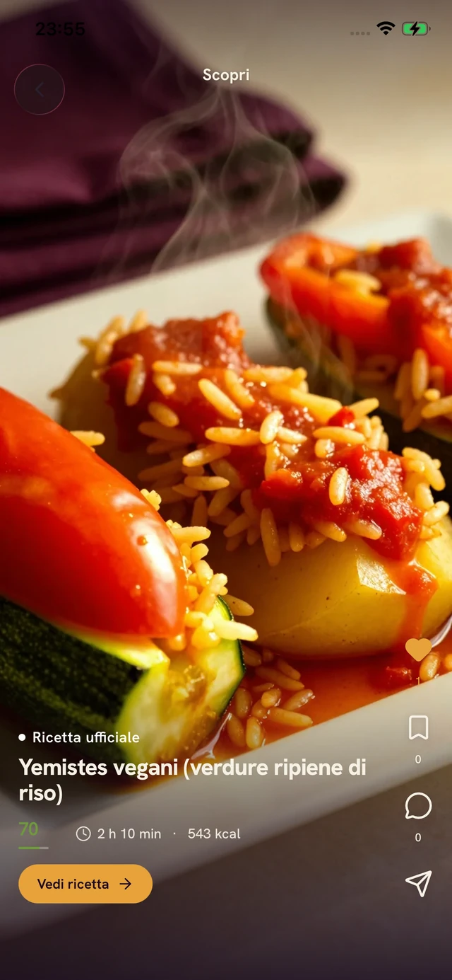 Schermata dell’app Forkin: Cucinalo